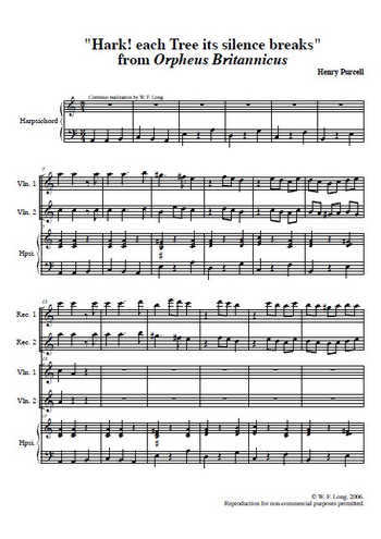 Hark! each Tree its silence breaks Partitions gratuites